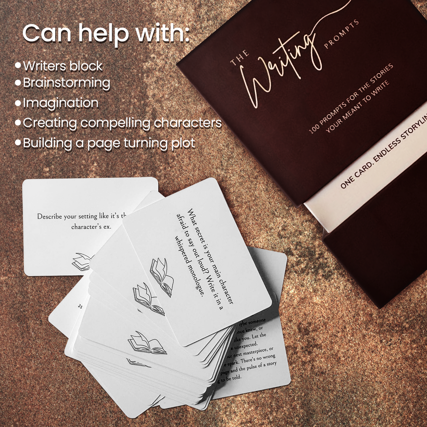 The Writing Prompt Cards - 100 Prompts To Spark Your Story